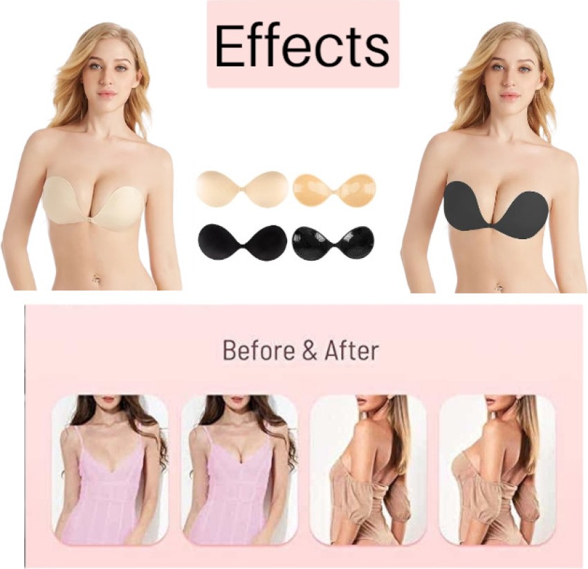 Peralent Women's Silicone Adhesive Padded Push-Up Bra Pad (Size upto 34  ,Cup Size C) Silicone Push Up Bra Pads Price in India - Buy Peralent  Women's Silicone Adhesive Padded Push-Up Bra Pad (