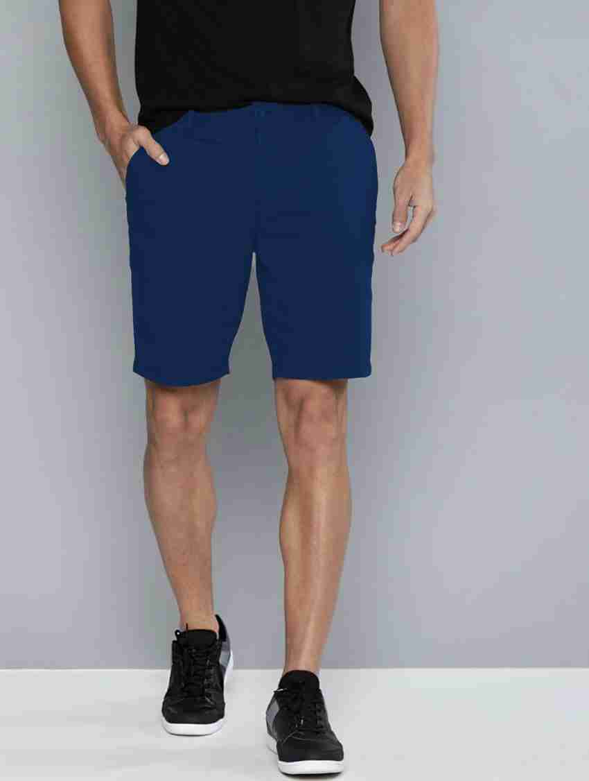 Sarona Solid Men Blue Sports Shorts - Buy Sarona Solid Men Blue Sports  Shorts Online at Best Prices in India