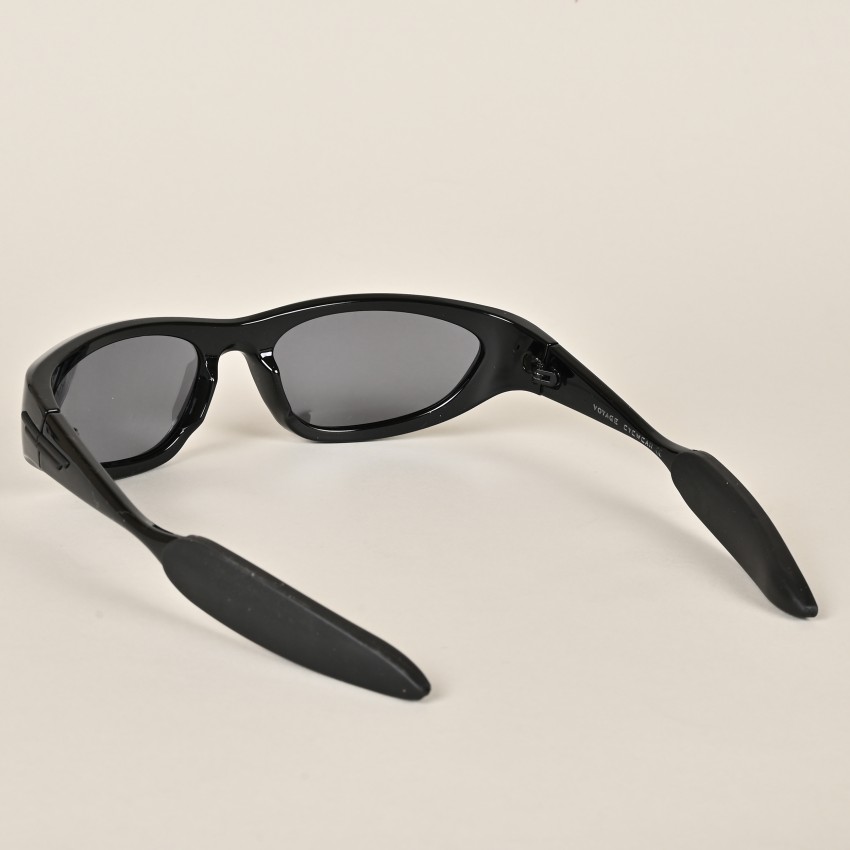 Buy VOYAGE Wrap-around Sunglasses Black For Men & Women Online