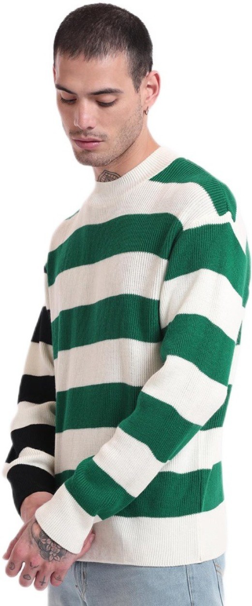 Green and white sweatshirt sale