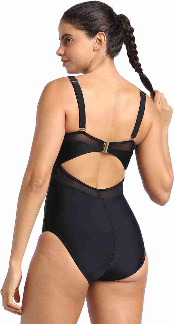 SPEEDO Women's Mesh Panel One Piece Swimwear Solid Women Swimsuit - Buy SPEEDO  Women's Mesh Panel One Piece Swimwear Solid Women Swimsuit Online at Best  Prices in India