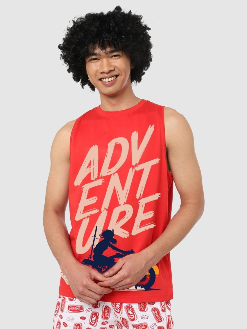 BEWAKOOF Printed Men Round Neck Red T Shirt Buy BEWAKOOF Printed