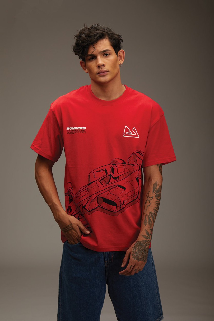 Bonkers Corner Printed Men Round Neck Red T-Shirt - Buy Bonkers Corner  Printed Men Round Neck Red T-Shirt Online at Best Prices in India
