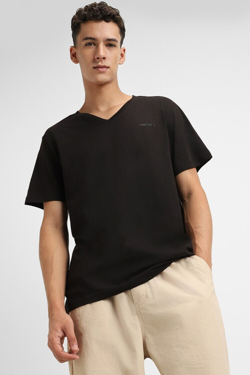 FOREVER 21 Solid Men V Neck Black T Shirt Buy FOREVER 21 Solid Men V Neck Black T Shirt Online at Best Prices in India Flipkart