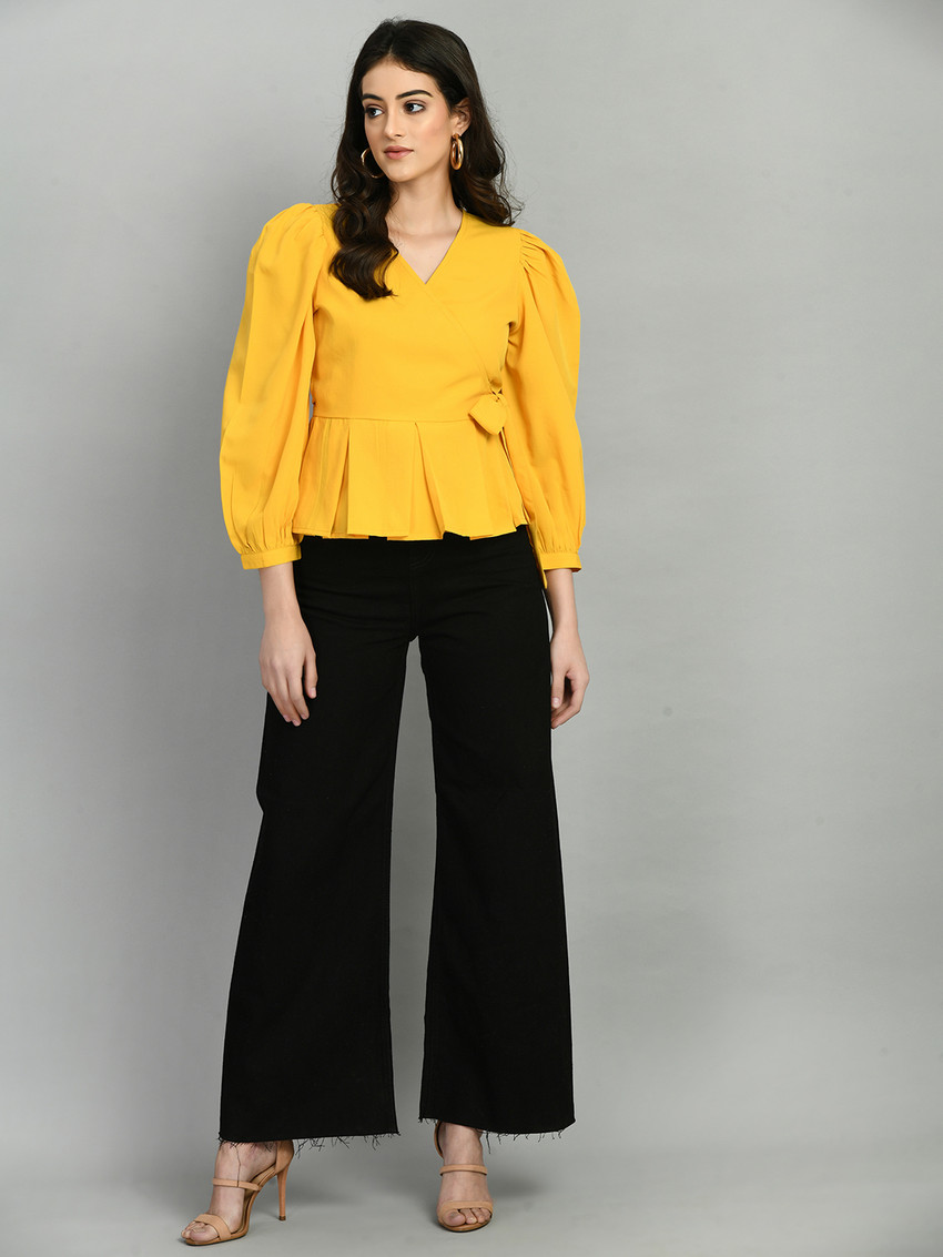 Pretty yellow shop tops