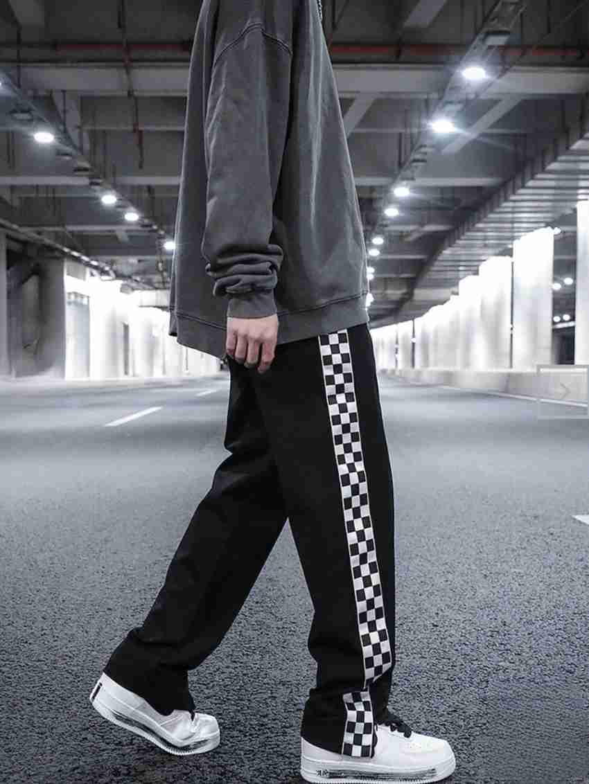 Checkerboard track sale pants