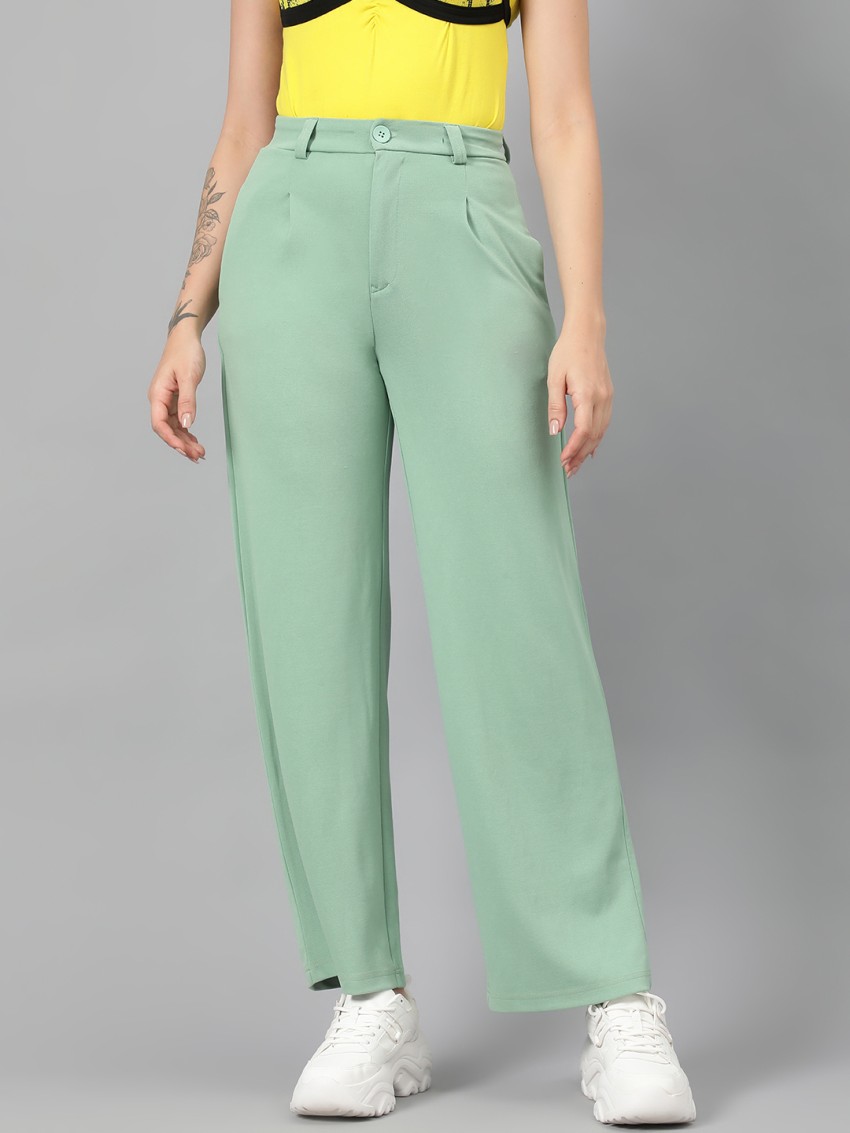 Buy KOTTY Regular Fit Women Green Trousers Online at Best Prices in India