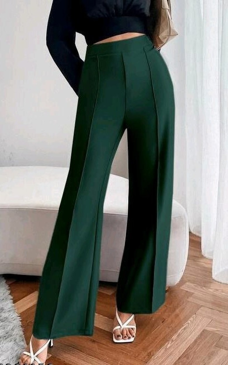 Dark Green Trousers in Women's Trousers for sale