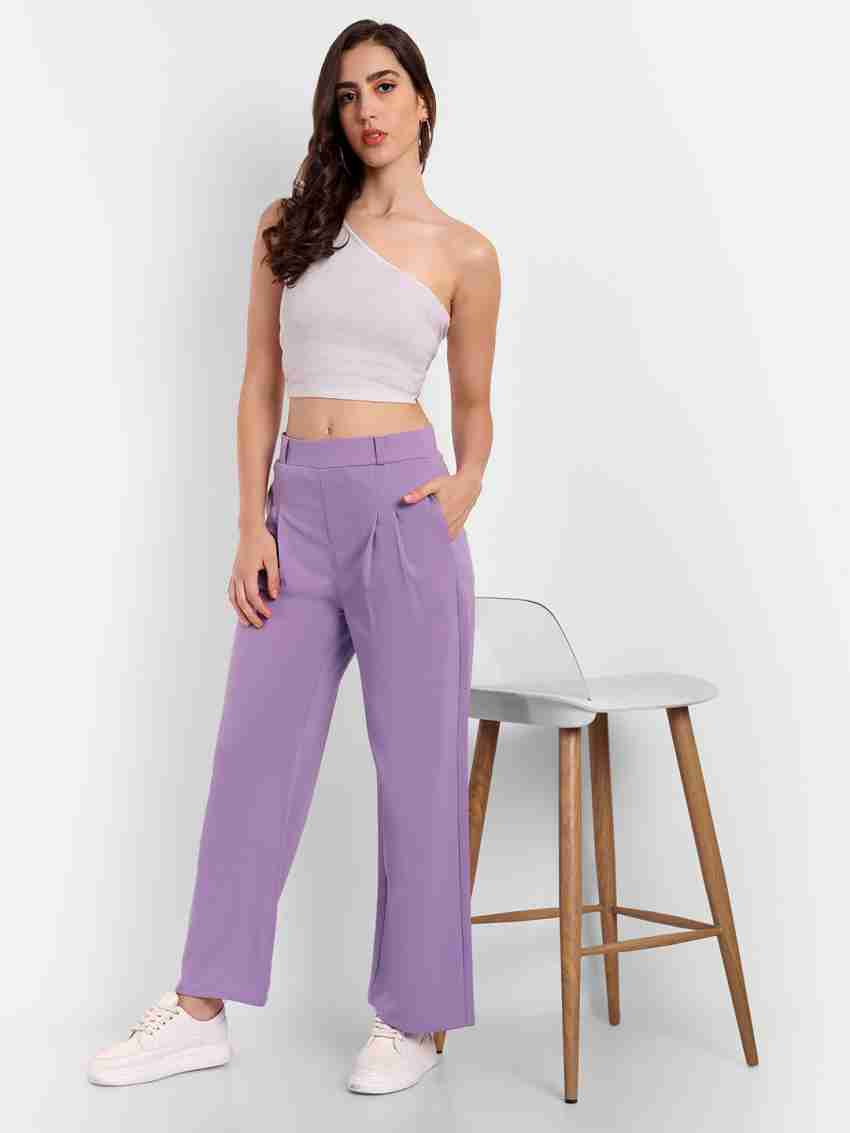 Buy online Purple Cotton Blend Cargo Trouser from bottom wear for Women by  Broadstar for ₹899 at 70% off