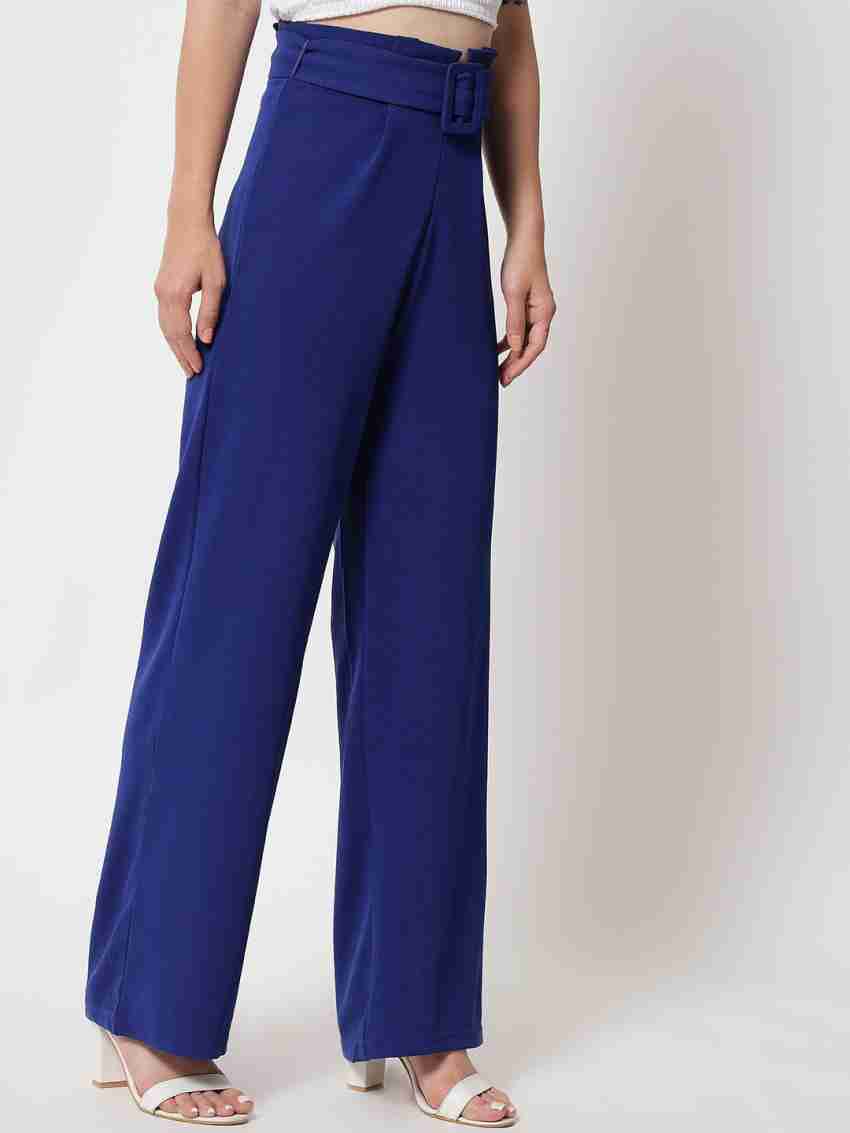 KOTTY Regular Fit Women Dark Blue Trousers - Buy KOTTY Regular Fit