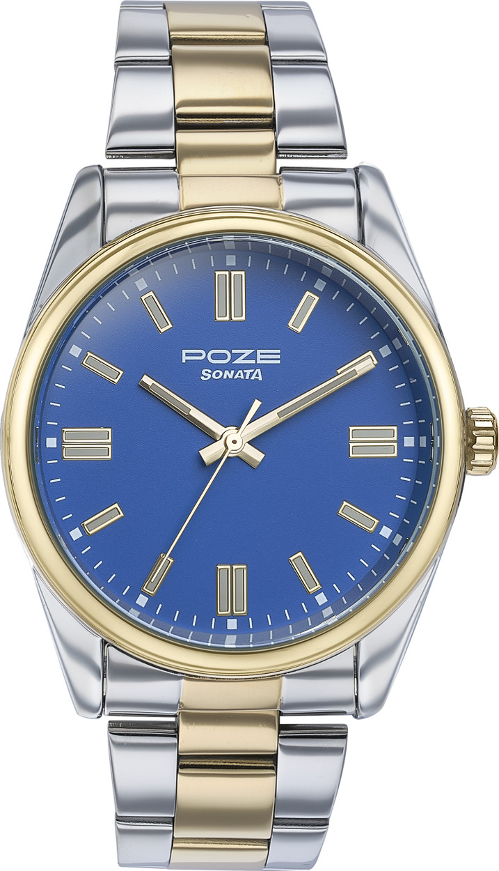 SONATA Poze Metal Analog Watch For Men Buy SONATA Poze Metal Analog Watch For Men SP70033BM01W Online at Best Prices in India Flipkart