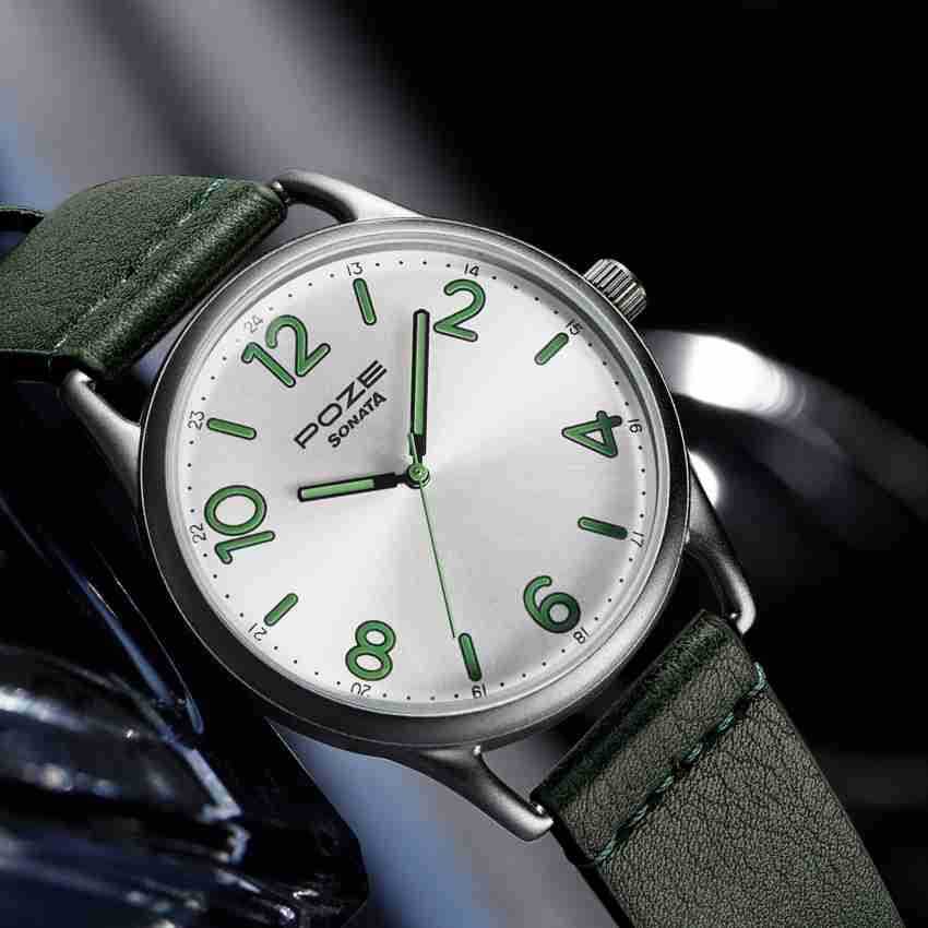 Green strap watch mens best sale