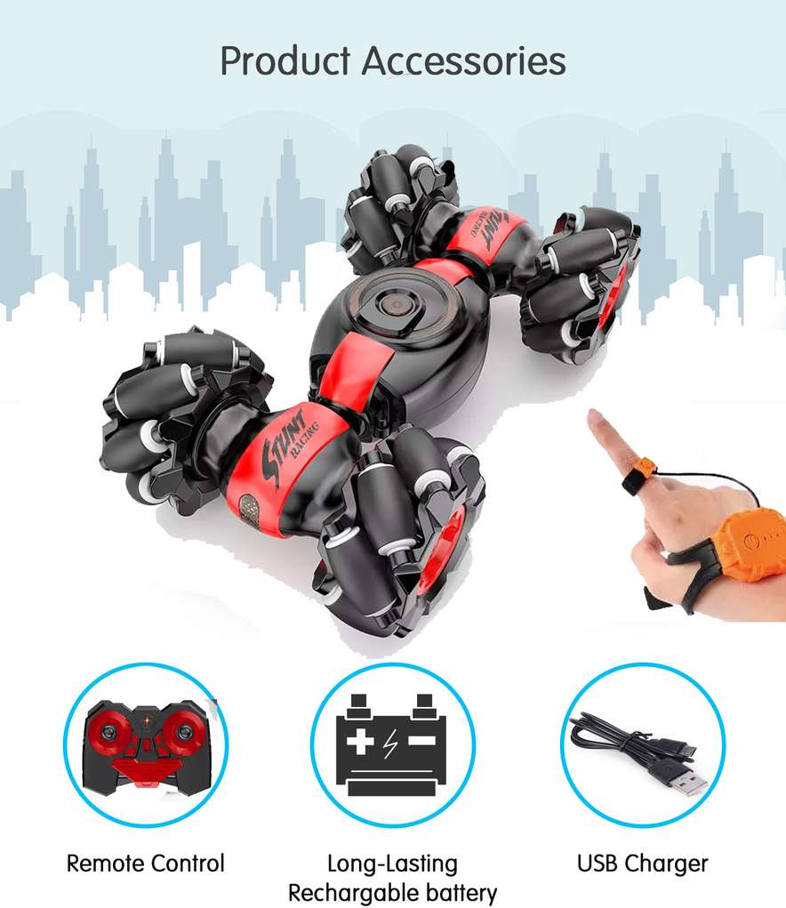 Hand + Remote Control Car (Rechargeable)