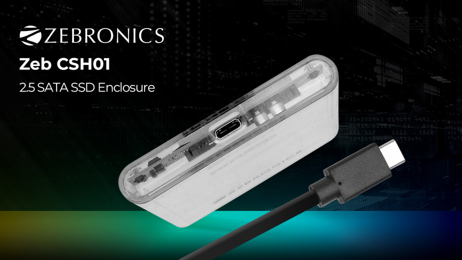 ZEBRONICS CSH01,Transparent Case, Speeds upto 5 Gbps 2.5 inch Shock ...