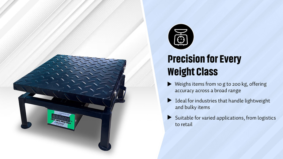 ACTIVA 200kg weight machine for shop|350x350mm platform size MILD STEEL ...