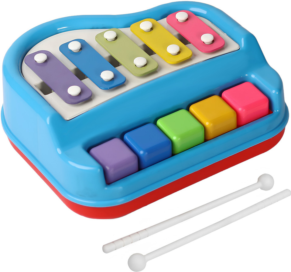 Angel Kids 2 in 1 Xylophone and Mini Piano for Kids Educational Musical Instruments Toy (Multicolor)