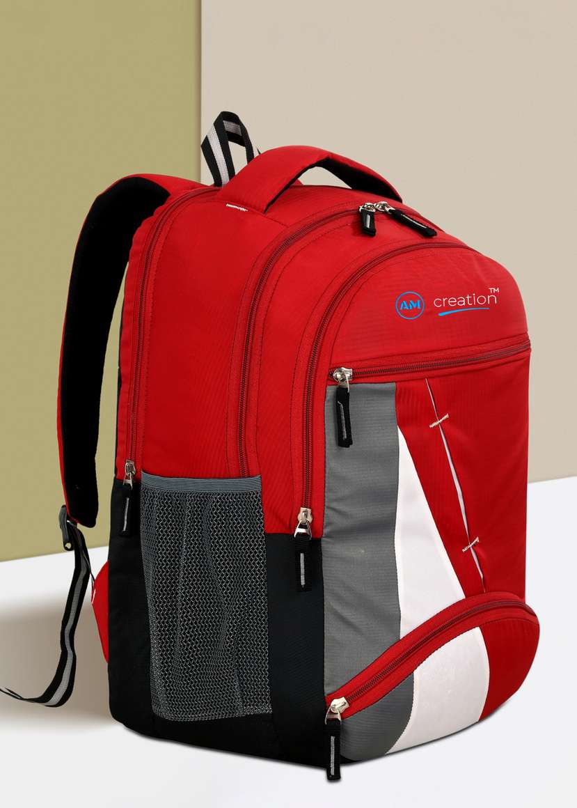 Red Plus Sign Icon AM Creation Unisex WaterProof Laptop Backpack Bags combo Pack 35 L ...