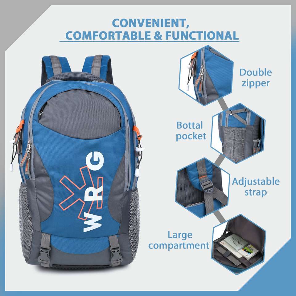 Computer Key Locations WROGN High Quality Travel bag with Rain Cover and Organizer for Unisex ...