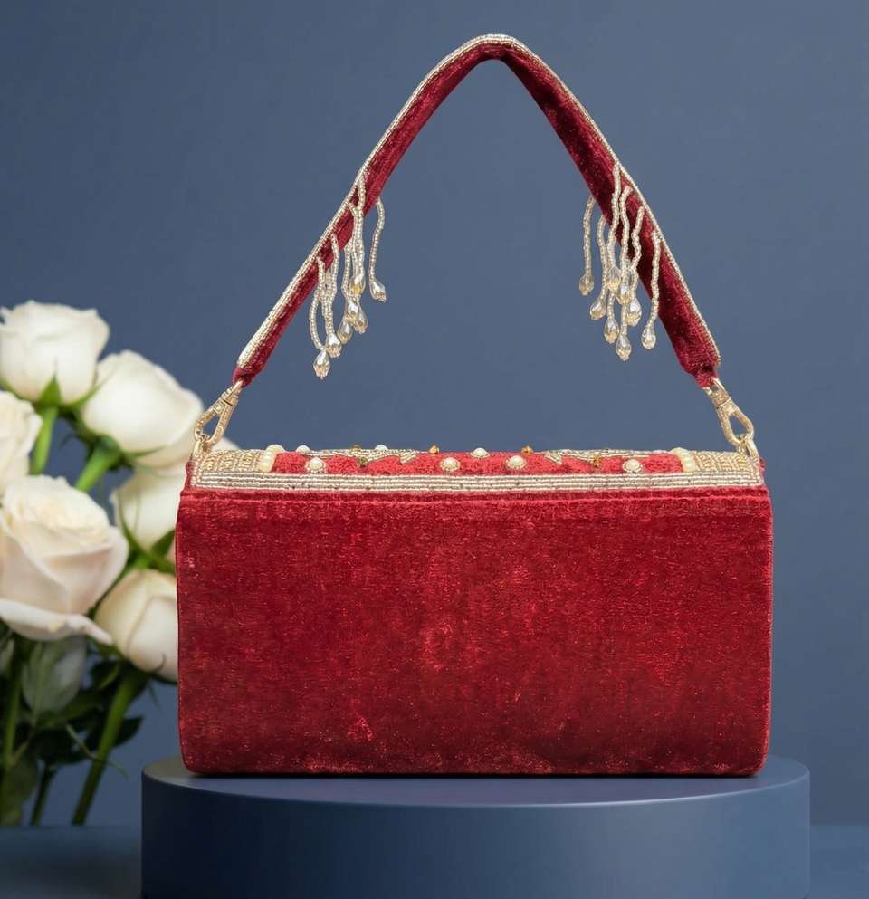 Buy Zeba collection Girls Red Handbag DARK MAROON Online @ Best Price ...