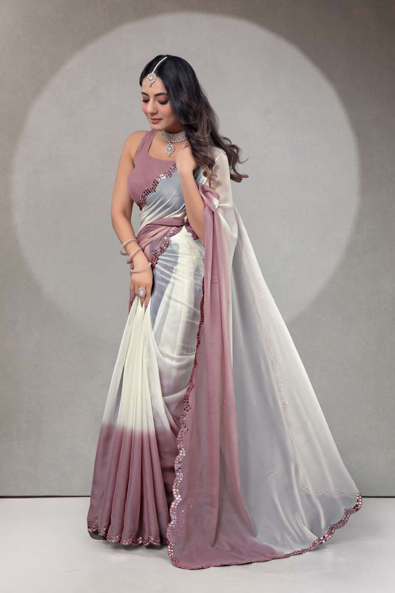 Buy RELLAXAWAVES Solid/Plain Daily Wear Georgette Pink Sarees Online ...