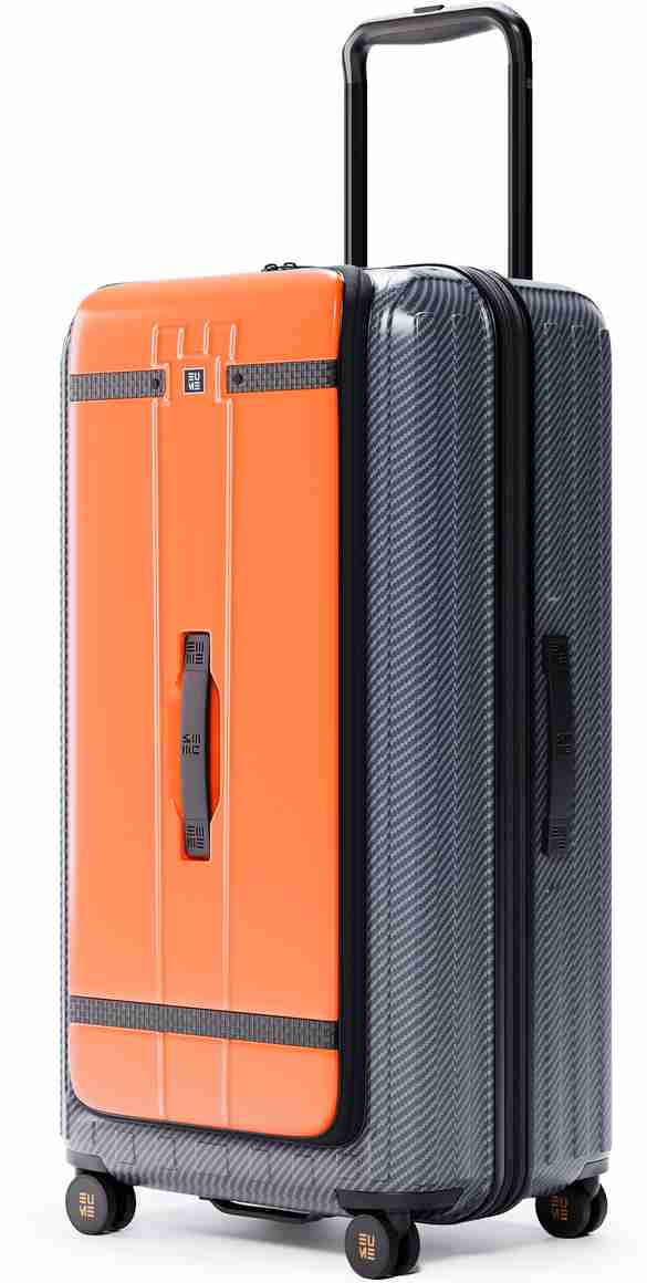EUME Carbon Blaze 30 Inch Top Open Trunk Expandable Check-in Suitcase 8 ...