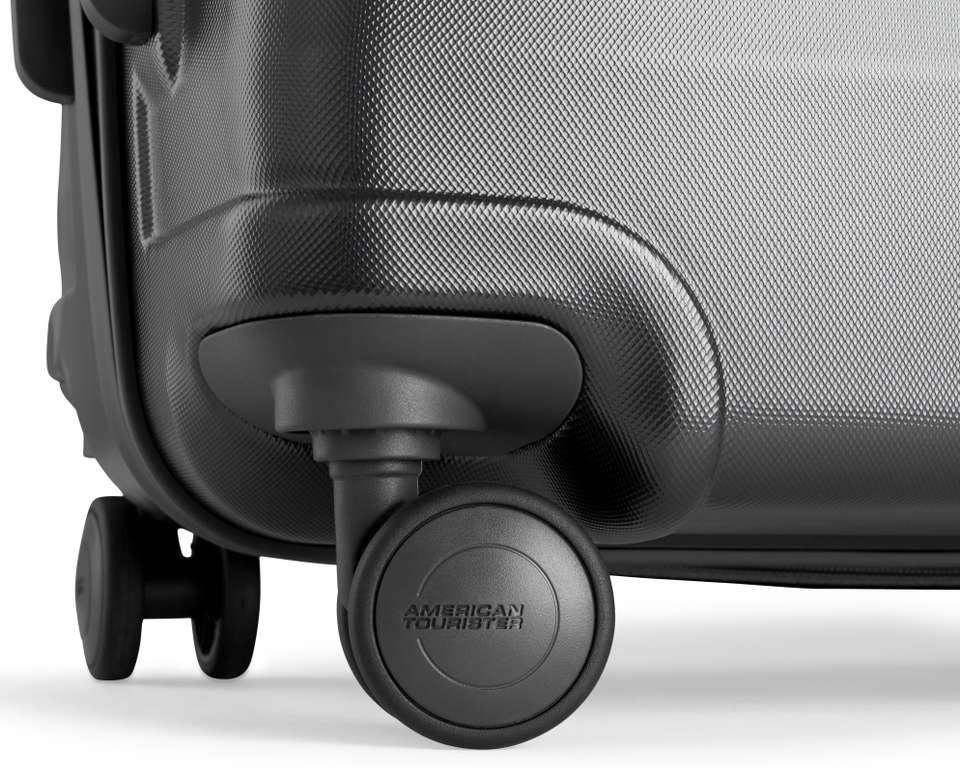 Small Revolver Icon AMERICAN TOURISTER BARCELONA Check-in Suitcase 4 Wheels - 31 Inch GUN ...