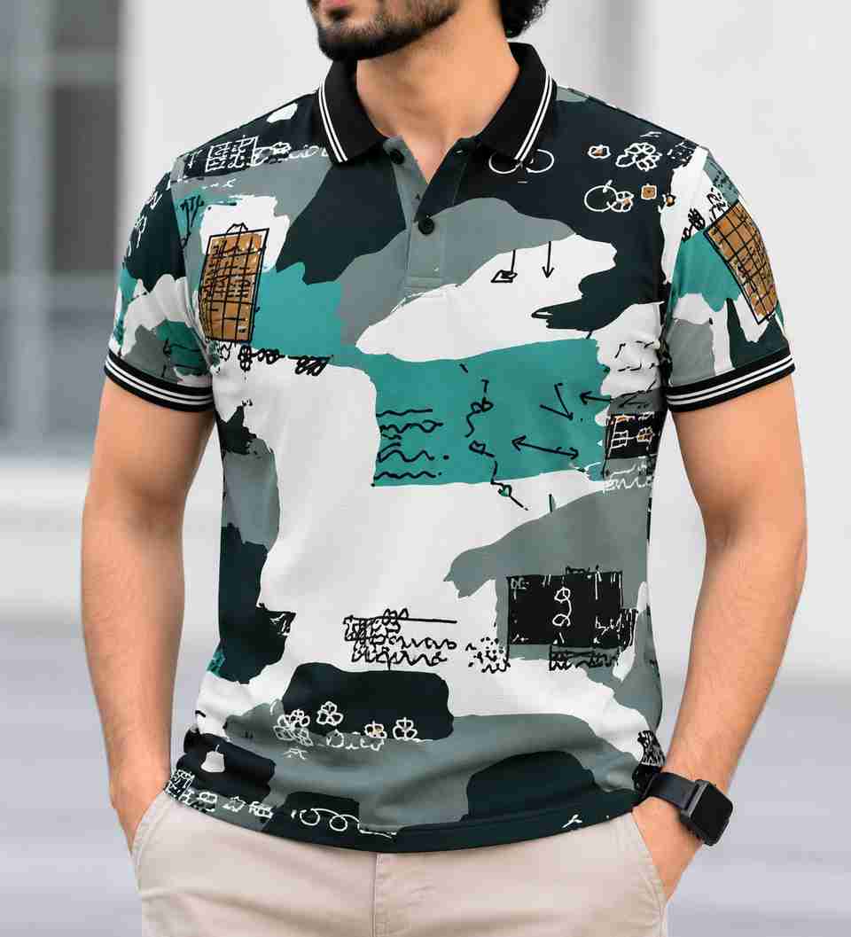 FENGHAOYU Typography Men Polo Neck Multicolor T-Shirt - Buy FENGHAOYU ...