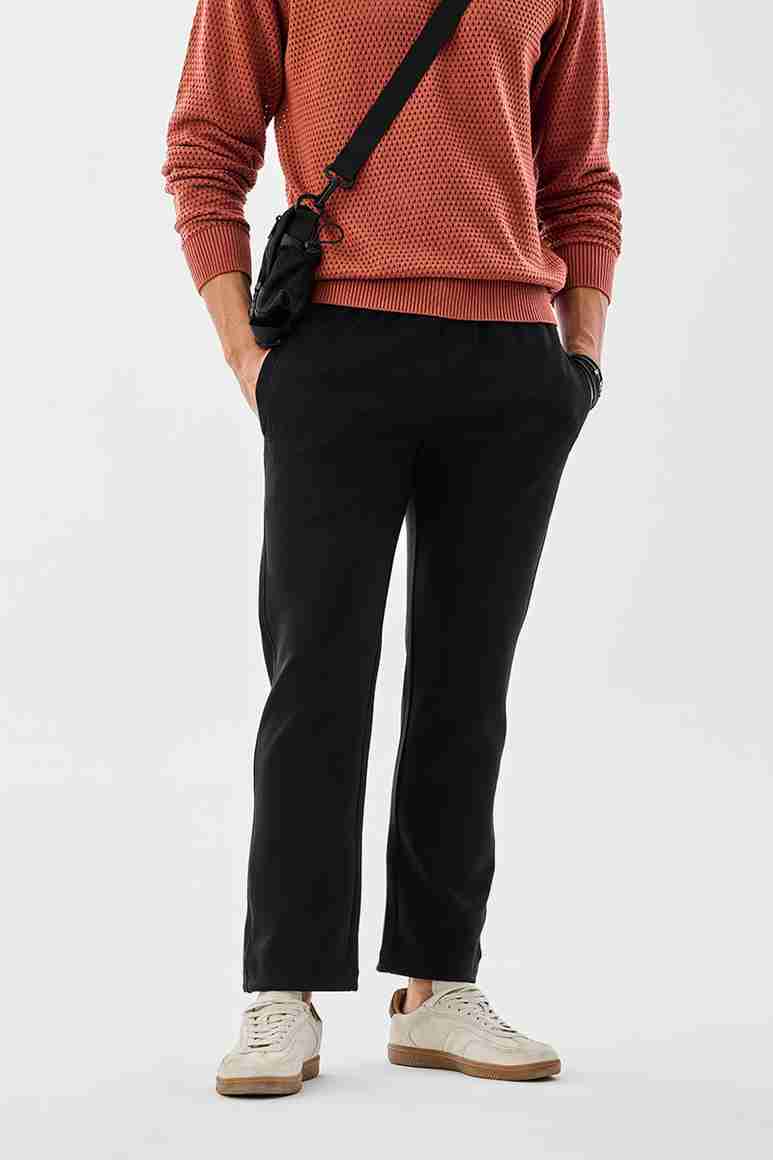 Snitch Solid Men Black Track Pants - Buy Snitch Solid Men Black Track ...