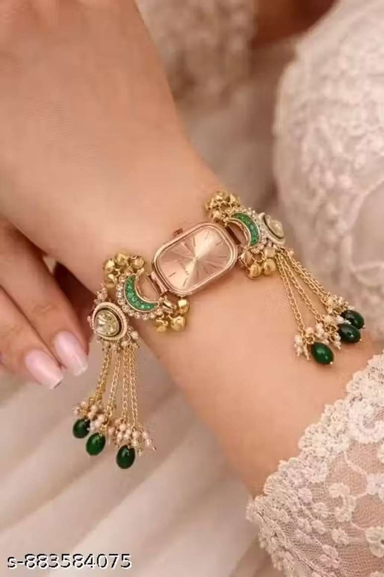 Green R Key PRAMUKH JWL Bracelet watch for women/kashmiri bracelet watch Analog ...