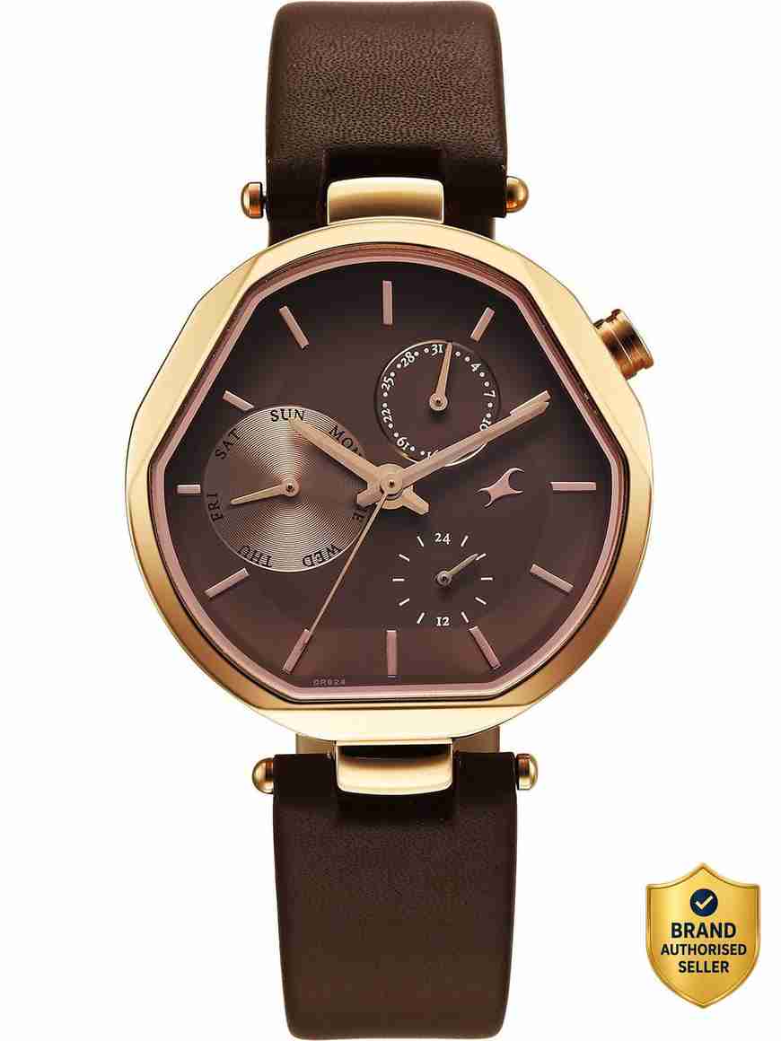 Fastrack Tik Tok 5.0 Fastrack Tik Tok 5.0 Quartz Brown Shaped Dial ...