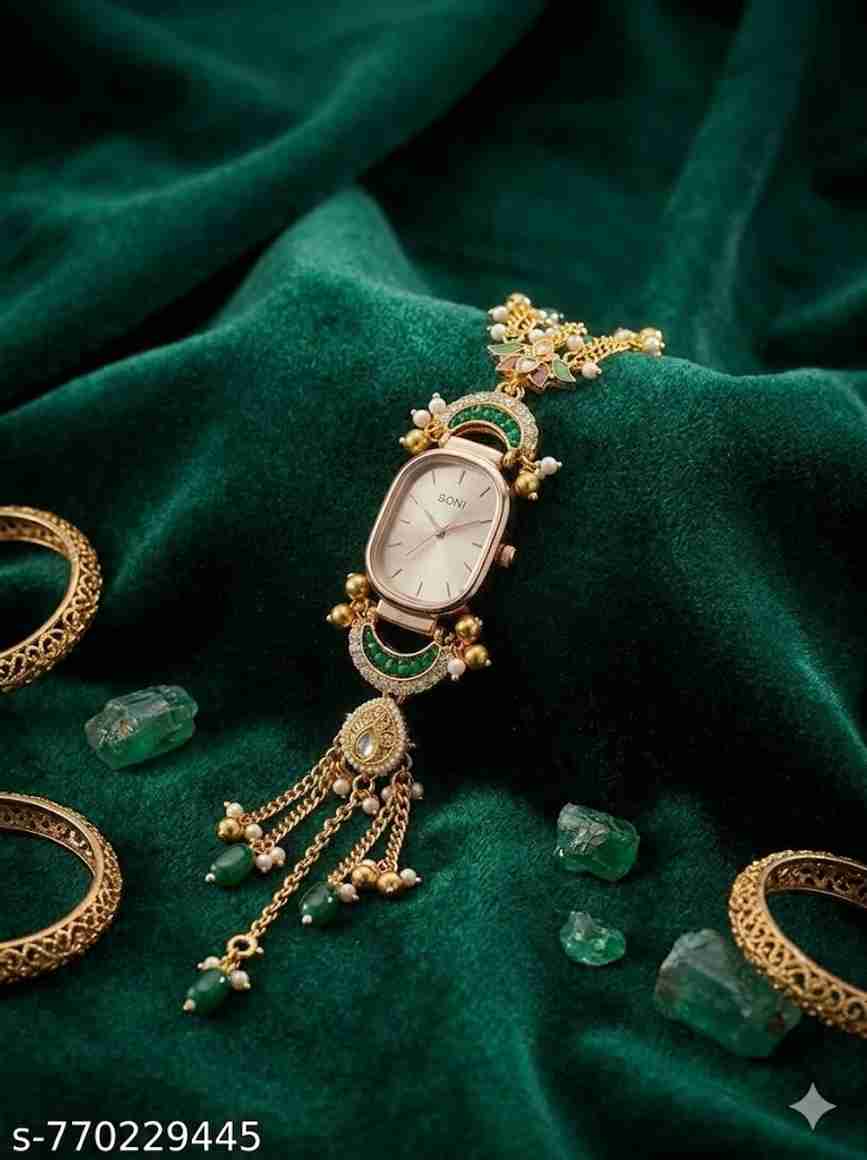 Green R Key PRAMUKH JWL Bracelet watch for women/kashmiri bracelet watch Analog ...
