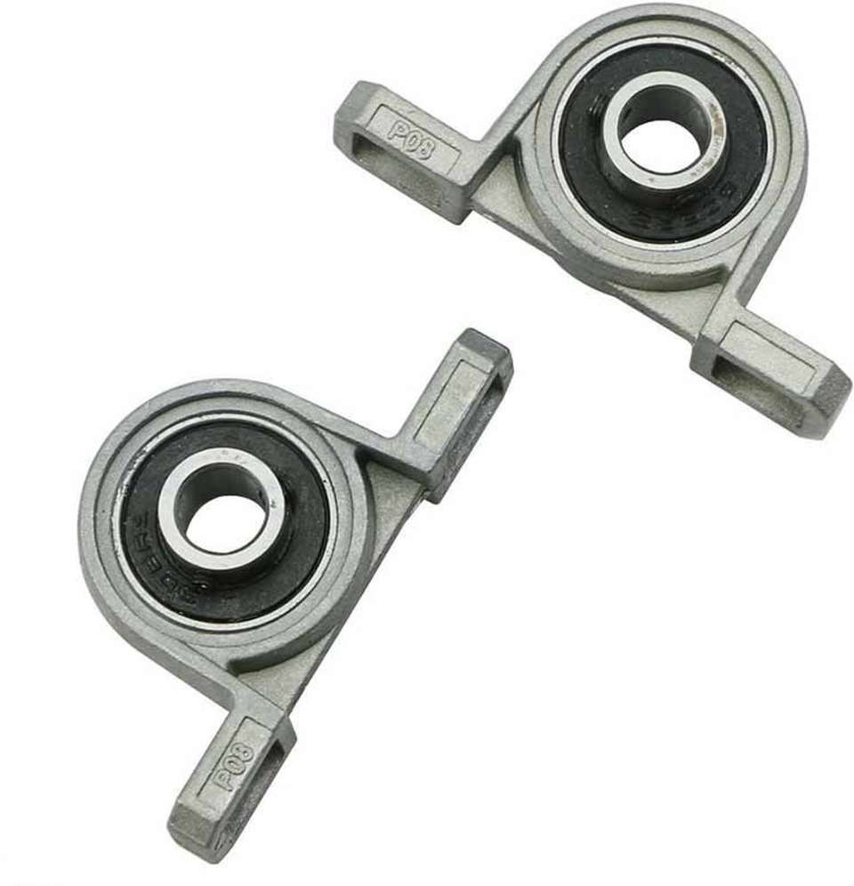 INVENTO 2 Pcs P08 8mm Self Aligning Flange Pillow Block Ball Bearing ...