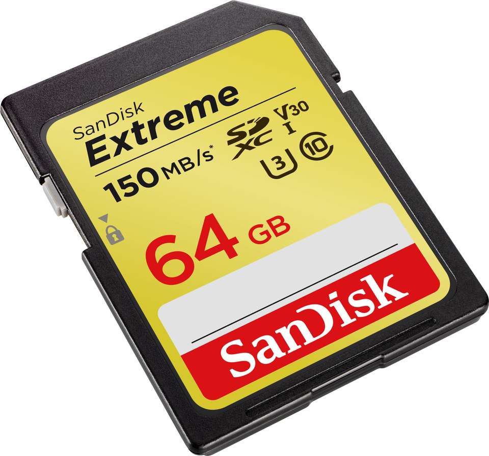 Sandisk Text SanDisk SDSDXV6-064G-GNCIN Extreme SDXC UHS-1 64 GB SDXC Class 10 150 ...