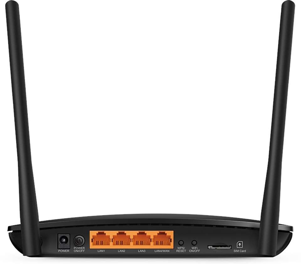 Tp Link Sim Base Router TP-Link MR400 4G LTE 4G Router 2.4 GHz, 5 GHz 1200 Mbps Wifi Speed Dual ...