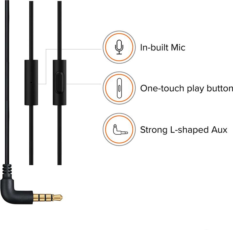 Mi Earphones with Mic, Ultra Deep Bass & Metal Sound Chamber Wired ...