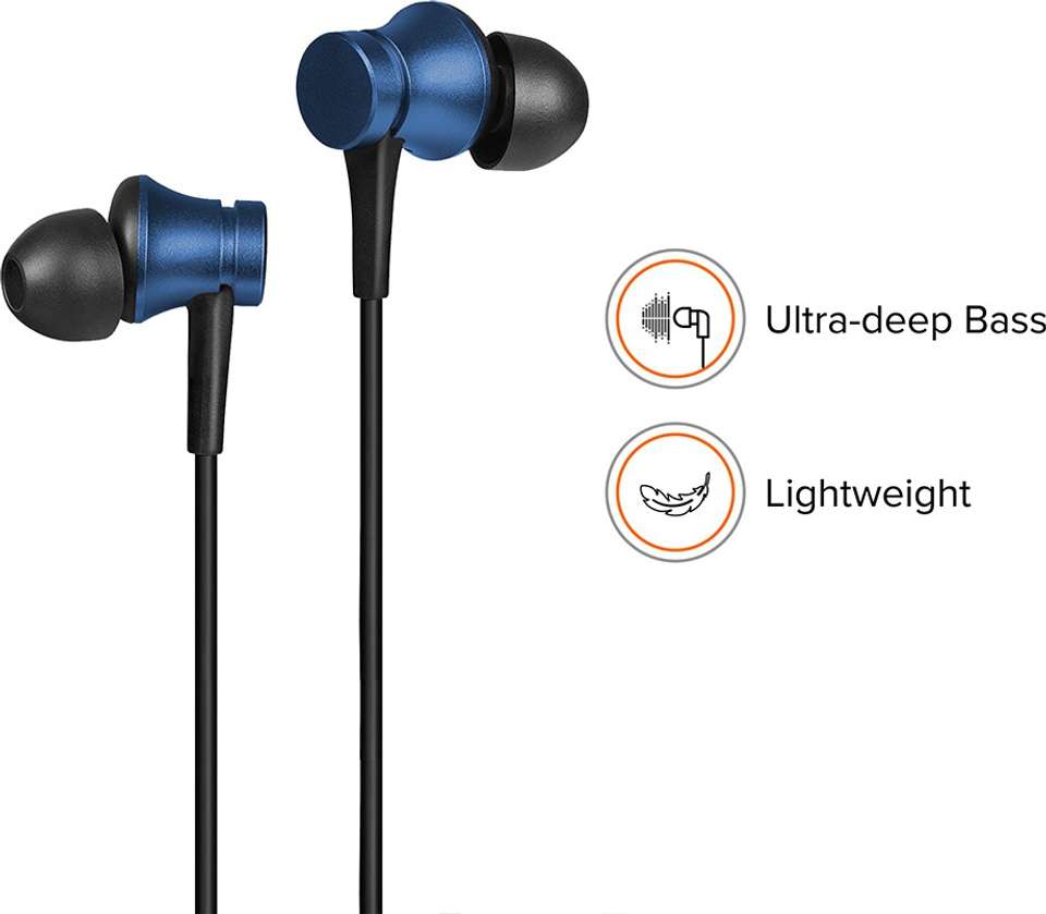 Mi Earphones with Mic, Ultra Deep Bass & Metal Sound Chamber Wired ...