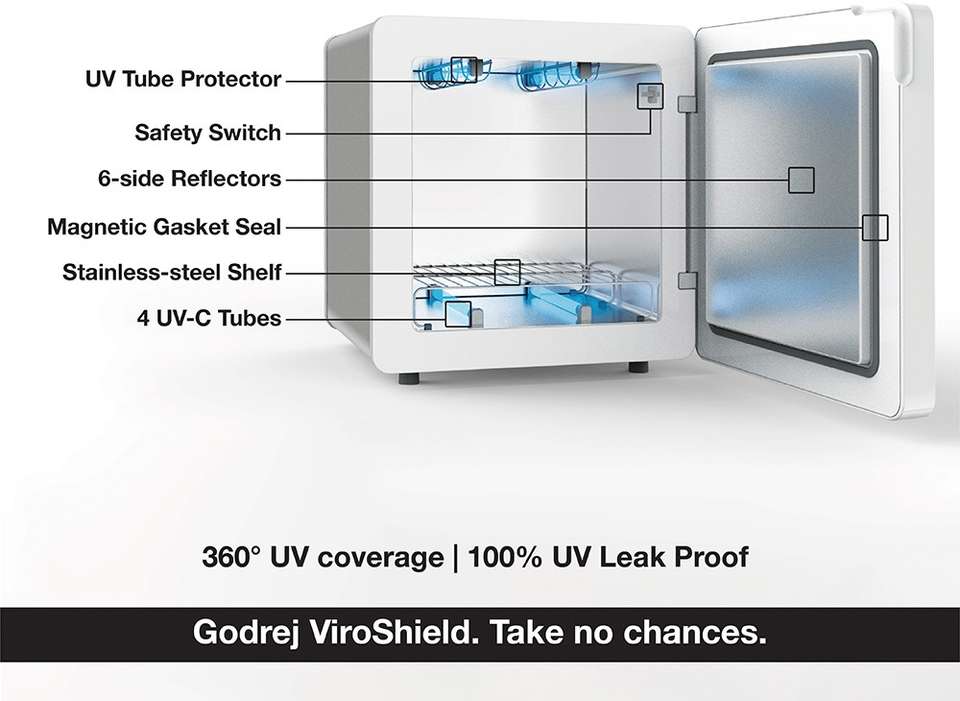 Ulcershield Box Godrej Viroshield UV Sterilization Box Price in India - Buy Godrej ...