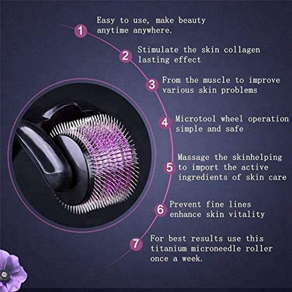 Easymart Derma Roller 0.5 mm For Hair Regrowth, Face Acne Scars & Skin ...