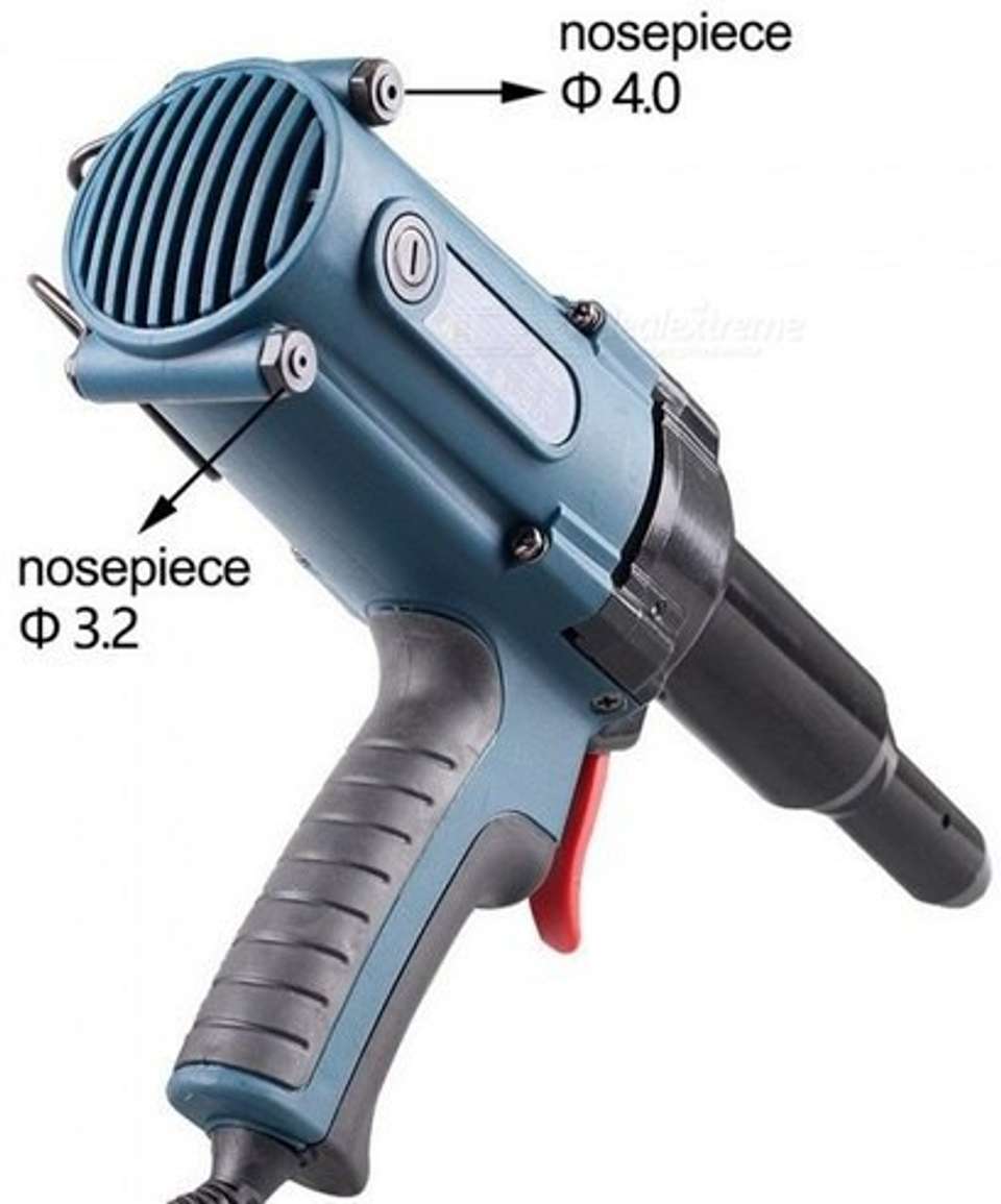 Tac Rivits Blazon Tools Timeproof Pistol Electric Rivet Gun, TAC-500 INDUSTRIAL ...