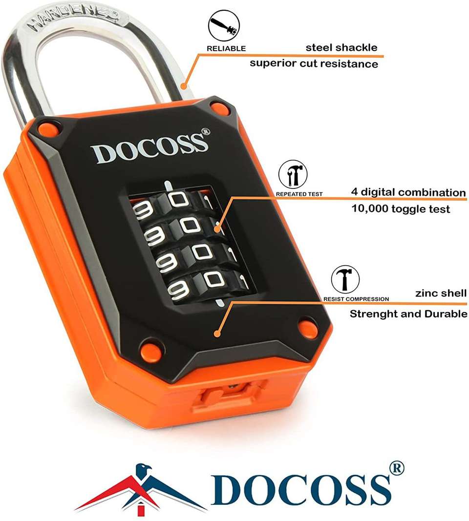 DOCOSS Strong Number Locks for Door Padlock For Home/Combination Pad ...