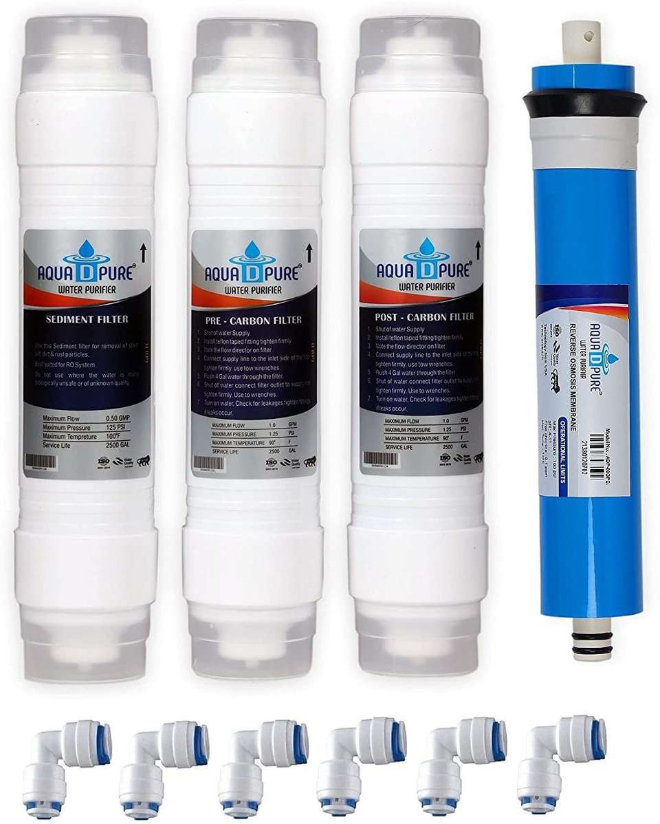 AquaDpure Complete RO Service kit of membrane & filter for Water ...