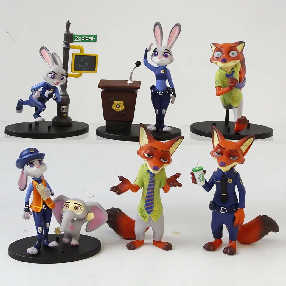 RVM Toys Zootopia Action Figure Set Nick Wilde Judy Hopps Collectible ...