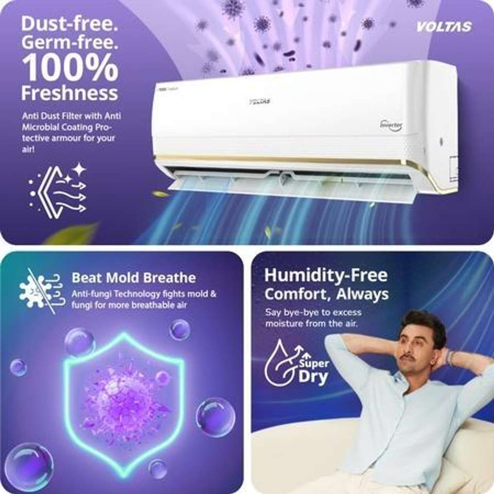 Flipkart.com | Buy Voltas 2026 Model 1.5 Ton 3 Star Split Inverter AC ...