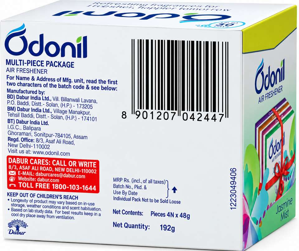 Odonil Bathroom Air Freshener Mixed FragrancesAssorted Blocks Rose Room ...