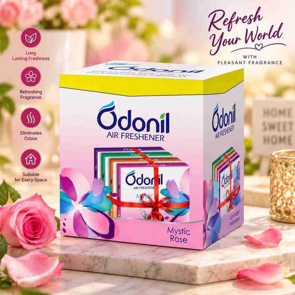 Odonil Bathroom Air Freshener Mixed FragrancesAssorted Blocks Rose Room ...