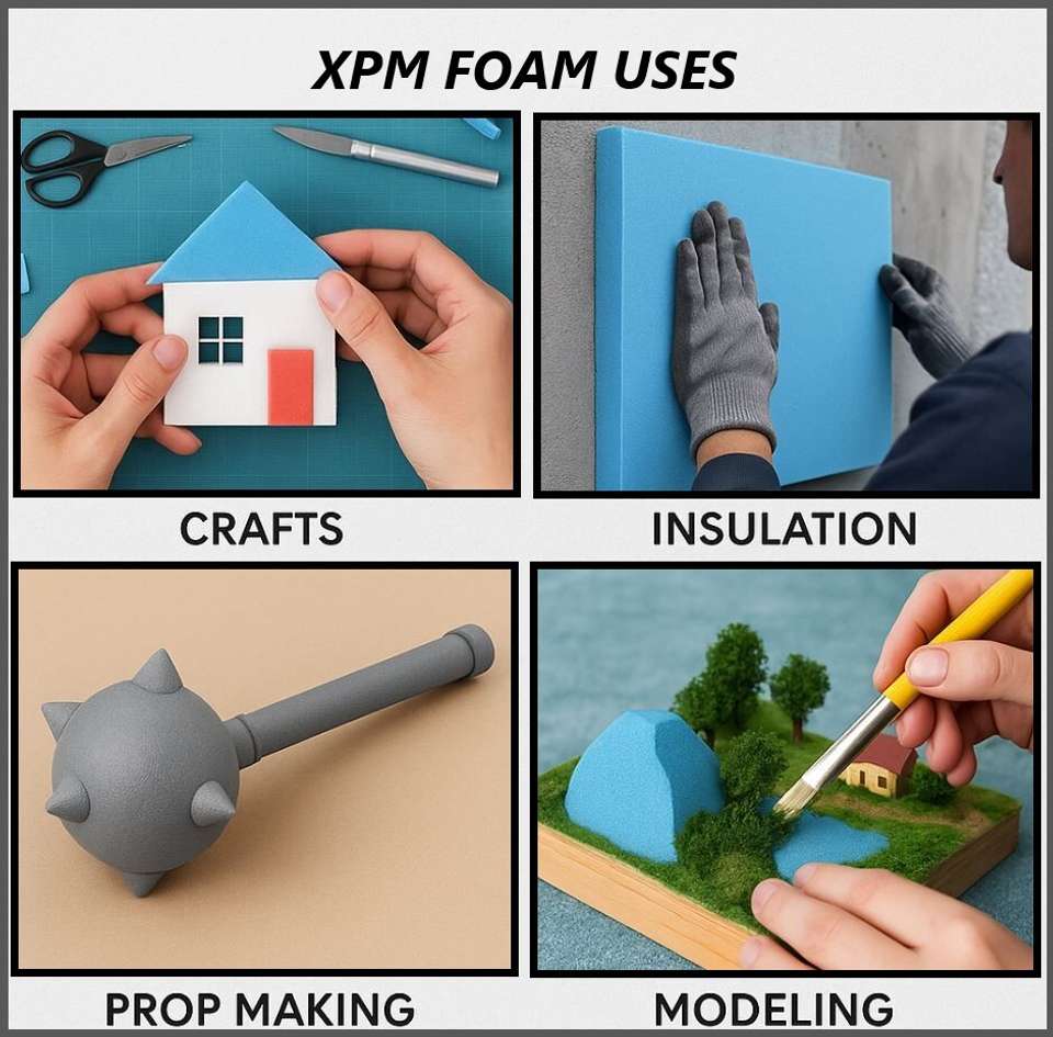TJIKKO XPS Foam Sheet 25MM Thick 60x30cm Insulation Waterproofing DIY ...