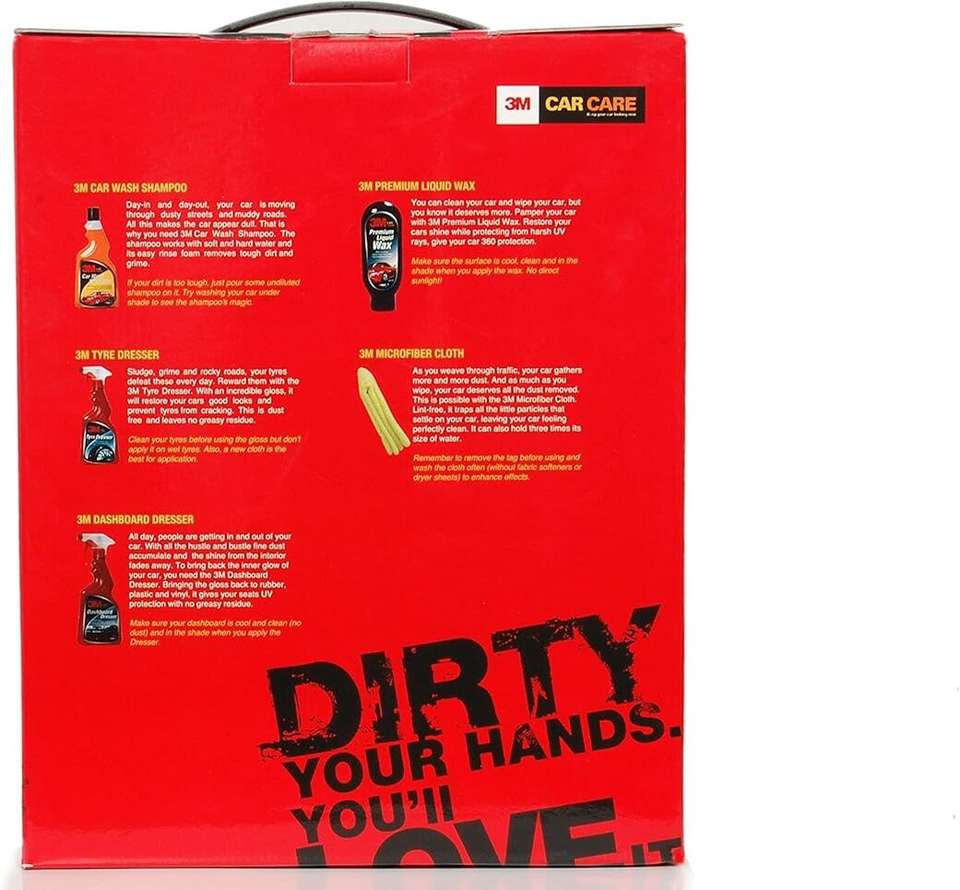 3M Car Care Small Cleaning & Polishing Kit for Car (All In One) Combo ...