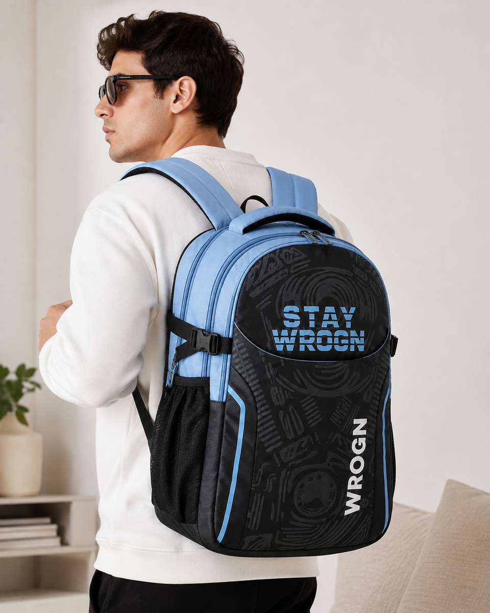 WROGN Large 40 L Laptop Backpack Unisex Flux Rain Cover (Blue) 45 L ...