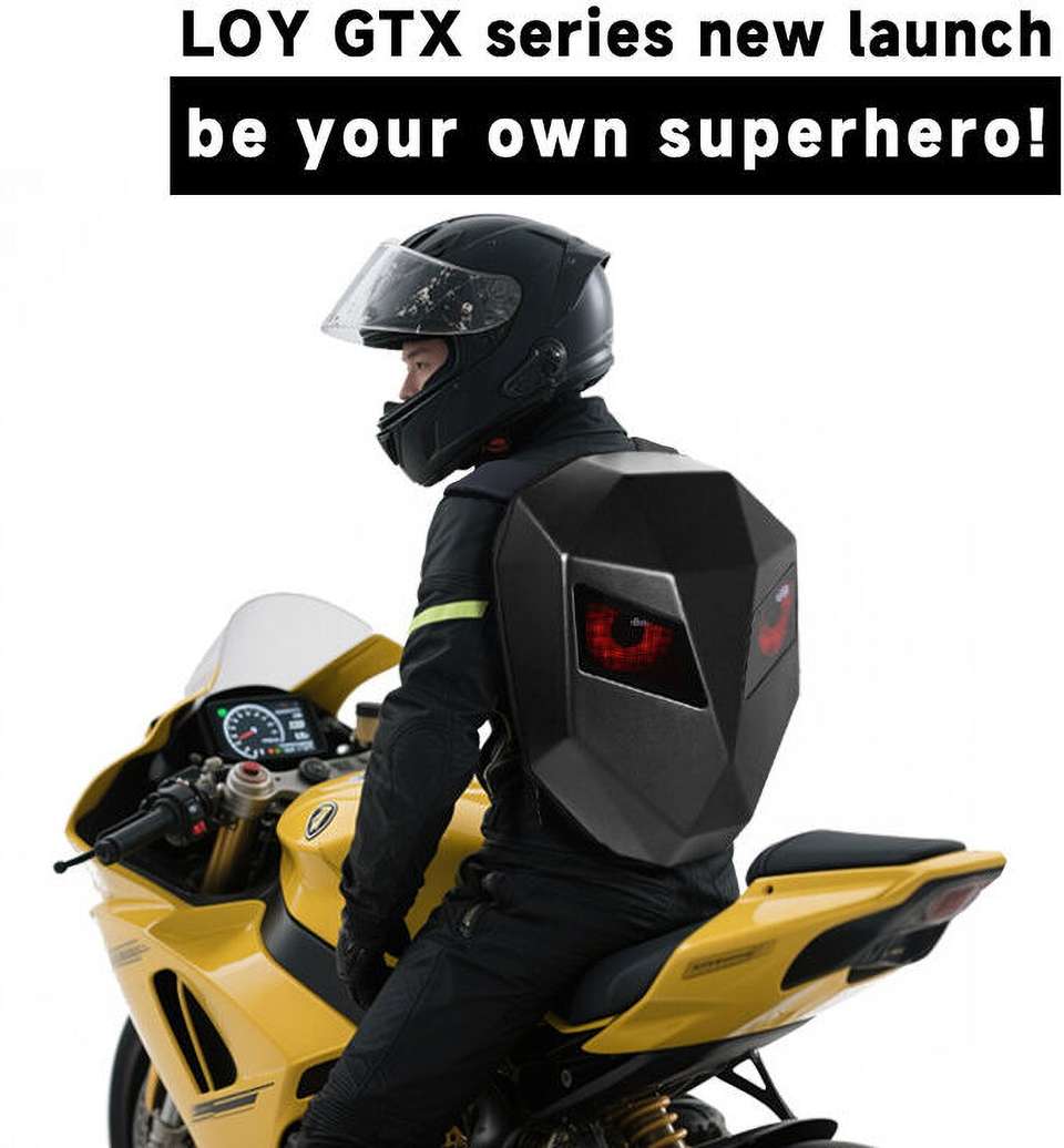 loy LED Eye Rider Backpack -Programmable Screen Travel & Biker Gear 31 ...