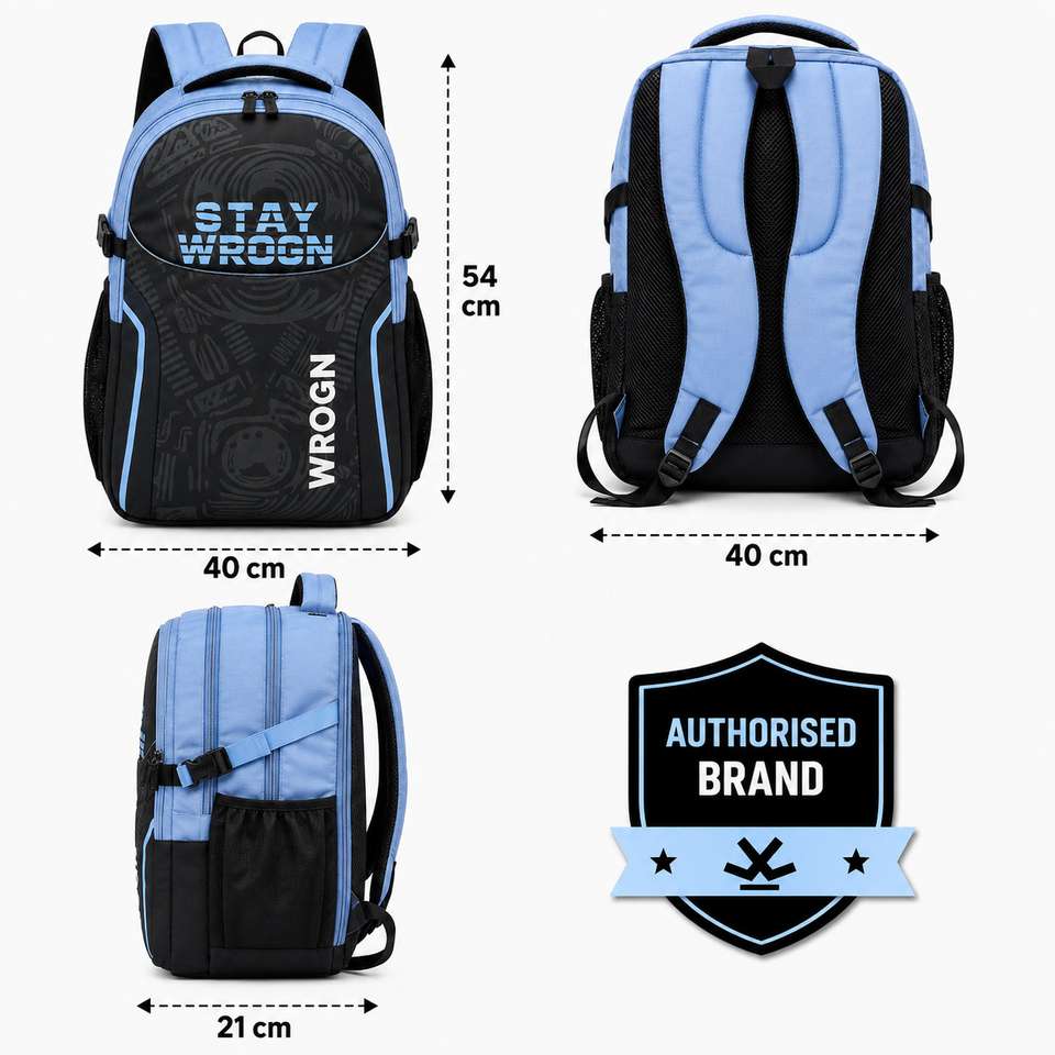 WROGN Large 40 L Laptop Backpack Unisex Flux Rain Cover (Blue) 45 L ...